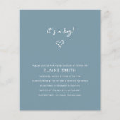 Budget It a Boy Leuk Blauw Modern Boy Baby shower (Voorkant)