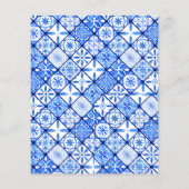 Budget Italiaans Blauwe Tegel Citroen Baby shower (Achterkant)