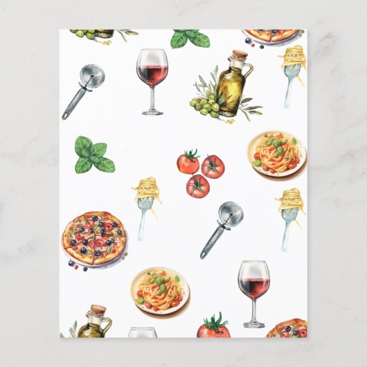 Budget Italiaans Dat is nog een repetitie diner Flyer (Achterkant)