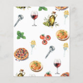 Budget Italiaans eten dat is meer Vrijgezellenfees Flyer (Achterkant)