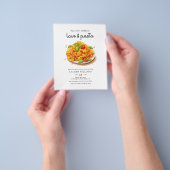 Budget Italiaans Liefde & Pasta Vrijgezellenfeest  Flyer (Hand)
