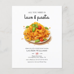 Budget Italiaans Liefde & Pasta Vrijgezellenfeest Flyer