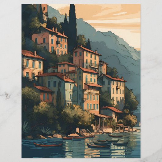 Budget Italië Comomeer Bestemming Bruiloft Flyer (Achterkant)