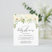 Budget Ivory Cream Floral Baby shower (Staand voorkant)