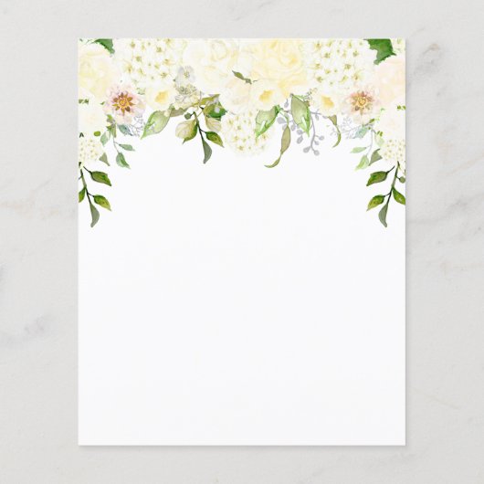 Budget Ivory Cream Floral Baby shower (Achterkant)