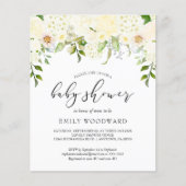 Budget Ivory Cream Floral Baby shower (Voorkant)