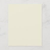 Budget Ivory Olive Elegant Wedding Invitation (Achterkant)