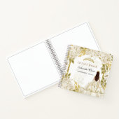 Budget Ivory White Floral Quinceañera Gastenboek Notitieboek (Binnen)