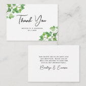 BUDGET Ivy Green Foliage Weddenschap Hartelijk dan Notitiekaartje (Voorkant / Achterkant)