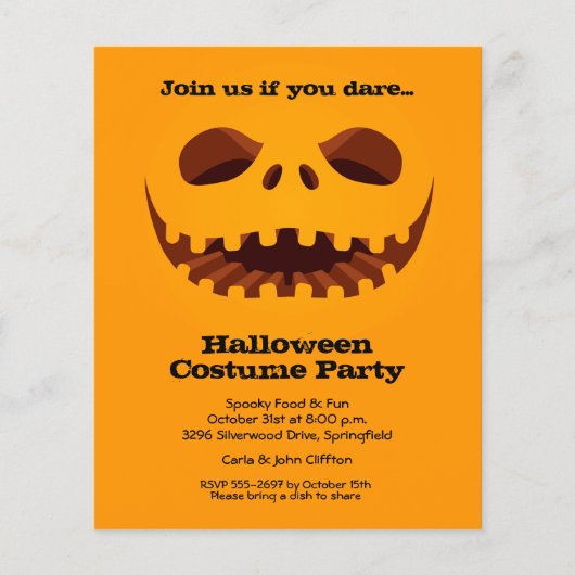 Budget Jack o' Lantern Halloween Flyer (Voorkant)