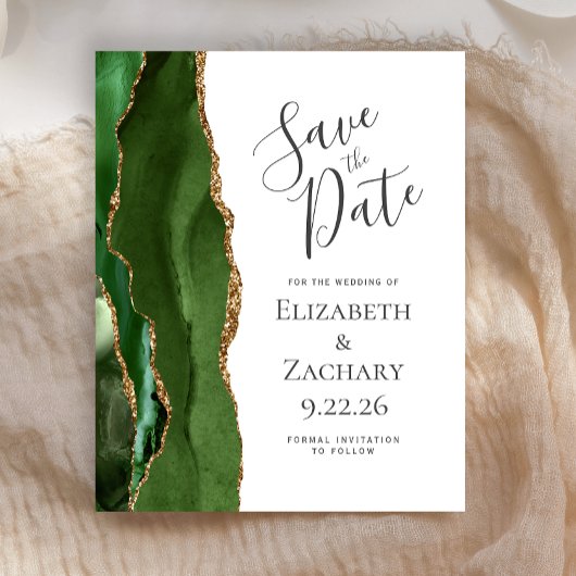 Budget Jager Groen Agate Goud Save the Date