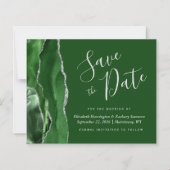 Budget Jager Groen Zilver Agate Save the Date (Voorkant)