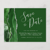 Budget Jager Groen Zilver Agate Save the Date (Voorkant)
