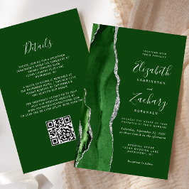 Budget Jager Groen Zilver QR Code Trouwen