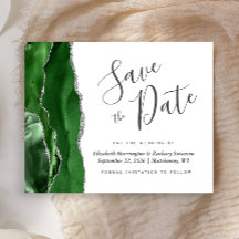 Budget Jager Groen Zilveren Agate Save the Date
