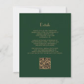Budget Jaren 20 Oud Bruiloft Groen Goud QR Code (Achterkant)