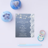 Budget Jean Lace String Lights Graduparty Flyer (Enkel)