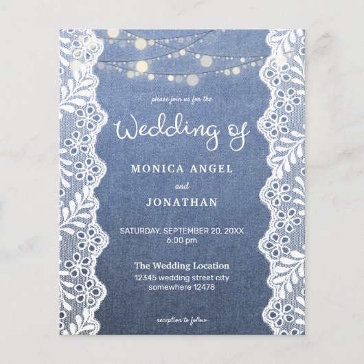 Budget Jean Lace String Lights Wedding (Voorkant)