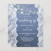 Budget Jean Lace String Lights Wedding