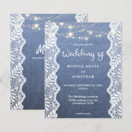 Budget Jean Lace String Lights Wedding