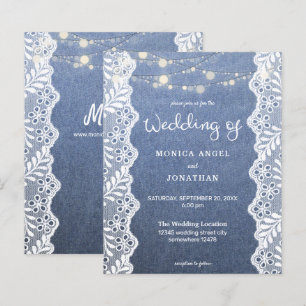 Budget Jean Lace String Lights Wedding
