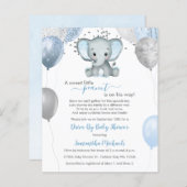 Budget jongensolifant ballonnen Drive By Baby Show (Voorkant / Achterkant)