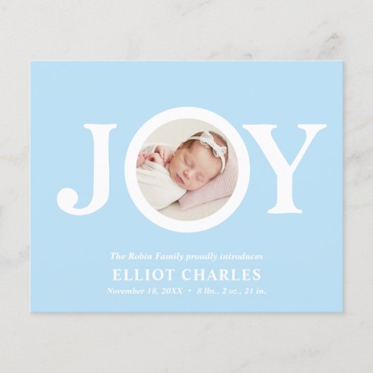 BUDGET Joy Blue CHIC Foto Baby eerste Kerstmis (Voorkant)