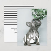 BUDGET Joy Dog Paw-fotokaart voor kerstmis (Voorkant / Achterkant)