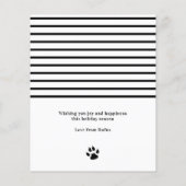 BUDGET Joy Dog Paw-fotokaart voor kerstmis (Achterkant)