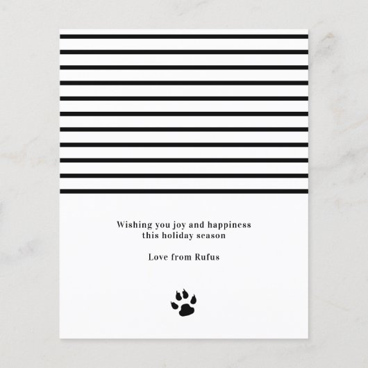 BUDGET Joy Dog Paw-fotokaart voor kerstmis (Achterkant)