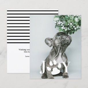 BUDGET Joy Dog Paw-fotokaart voor kerstmis