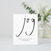 Budget Joy Elegant Script Black White Holiday (Staand voorkant)