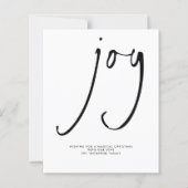 Budget Joy Elegant Script Black White Holiday (Voorkant)