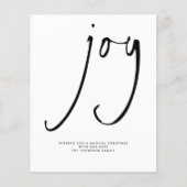 Budget Joy Elegant Script Black White Holiday (Voorkant)