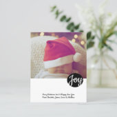BUDGET Joy Foto Gepersonaliseerde Kerstkaart (Staand voorkant)
