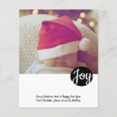 BUDGET Joy Foto Gepersonaliseerde Kerstkaart (Voorkant)