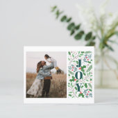 Budget JOY Holly Berries Foto Holiday Kaart (Staand voorkant)