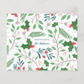 Budget JOY Holly Berries Foto Holiday Kaart (Achterkant)