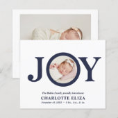 BUDGET Joy White Navy Foto Baby eerste kerstmis (Voorkant / Achterkant)