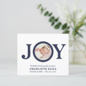 BUDGET Joy White Navy Foto Baby eerste kerstmis (Staand voorkant)