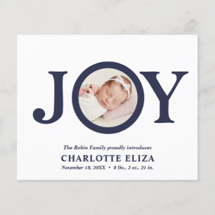 BUDGET Joy White Navy Foto Baby eerste kerstmis