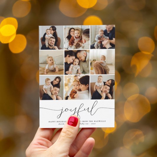 Budget Joyful Kerstfoto Collage Holiday