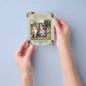 Budget Joyful Rustic-foto kerstfeestdag Flyer (Hand)