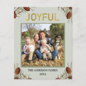 Budget Joyful Rustic-foto kerstfeestdag Flyer (Voorkant)