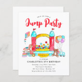 Budget JUMP PARTY Bounce House Trampoline Verjaard (Voorkant / Achterkant)