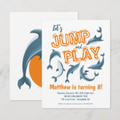 Budget Jump Spelen Dolfijnenpark Kinder feestdag V Notitiekaartje (Voorkant / Achterkant)