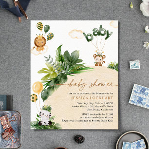 Budget Jungle Feest Baby Borrel Uitnodiging
