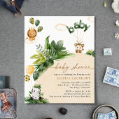 Budget Jungle Feest Baby Borrel Uitnodiging