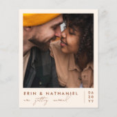 Budget Just Love Crème Terracotta Retro Bruiloft (Achterkant)