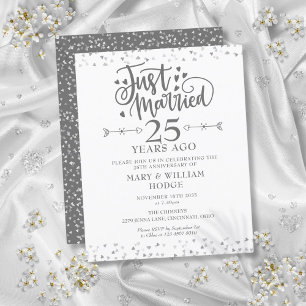 Budget Just Married 25e jubileum uitnodiging